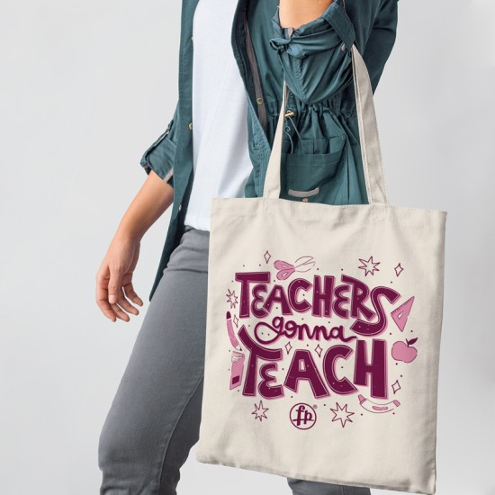 Teacher gonna teach (Τσάντα  Αγοράς)